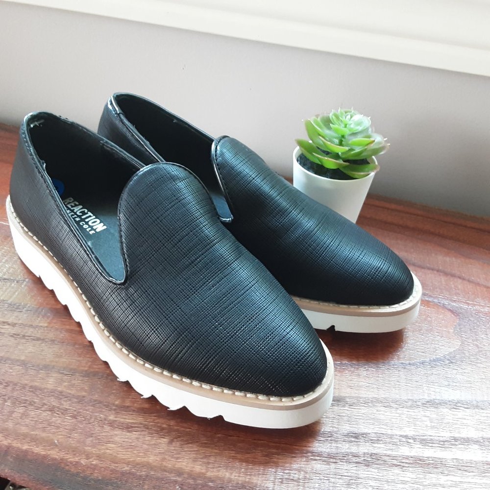 Kenneth Cole Reaction Black Slip-On Sneakers New!